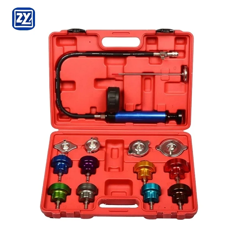 YUNTU 14pcs Automotive Radiator Cooling System Pressure Tester Kit Car Water Tank Leak Detector Cooling System Tester XC9044
YUNTU 14pcs Automotive Radiator Cooling System Pressure Tester Kit Car Water Tank Leak Detector Cooling System Tester XC9044