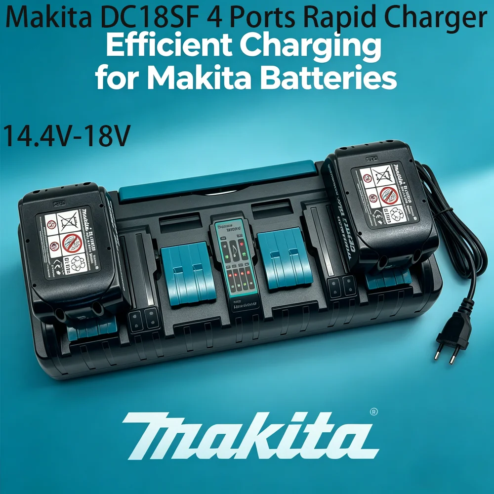 Multi Plug Optional Dual Port Charger Device Makita18V LXT BL1840 BL1850 BL1860 Li-ion Battery 6A High Efficiency Fast Charging
Multi Plug Optional Dual Port Charger Device Makita18V LXT BL1840 BL1850 BL1860 Li-ion Battery 6A High Efficiency Fast Charging