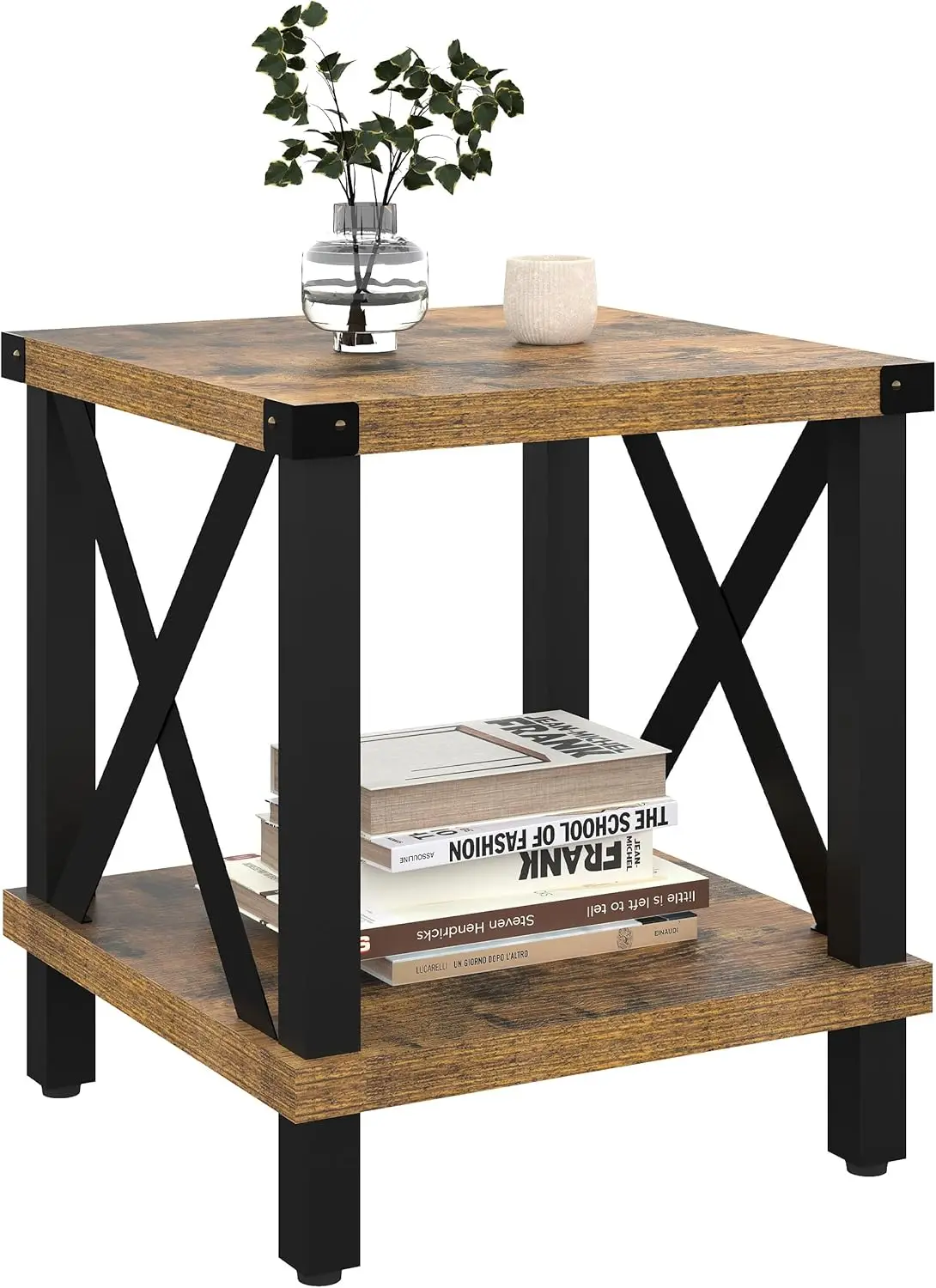 Large End Table Farmhouse Side Table Industrial Style Sofa Table Coffee Table Metal X Accent Wood End Table NightStand with S
Large End Table Farmhouse Side Table Industrial Style Sofa Table Coffee Table Metal X Accent Wood End Table NightStand with S