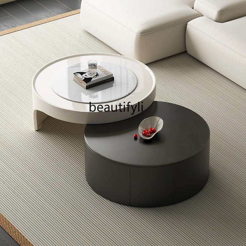Cream wind light luxury round coffee table retractable solid wood modern simple living room coffee table
Cream wind light luxury round coffee table retractable solid wood modern simple living room coffee table