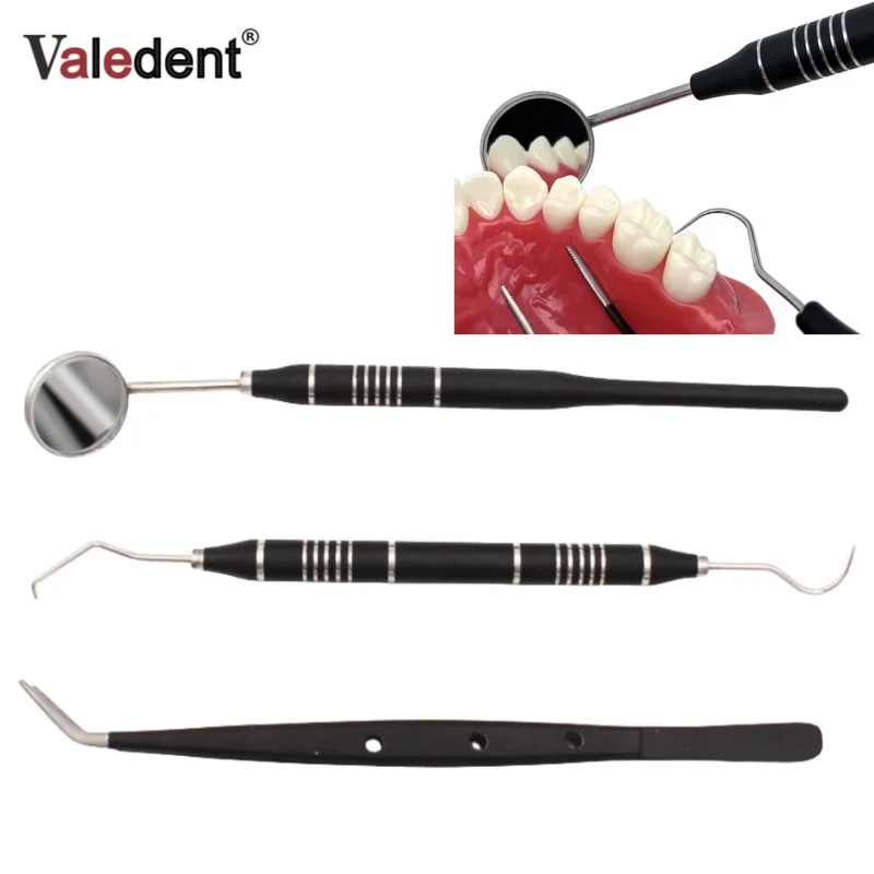 3Pcs/set Dental Mirror kit Mouth Mirror Probe Hook Pick Tweezer Stainless Steel Dental Instruments Dentist Teeth cleaning
3Pcs/set Dental Mirror kit Mouth Mirror Probe Hook Pick Tweezer Stainless Steel Dental Instruments Dentist Teeth cleaning