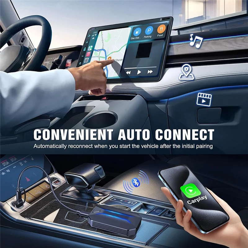 Высококачественный проводной к беспроводному адаптеру Carplay для автомобильной стереосистемы с адаптером приемника Type C Plug and Play Wi-Fi Bluetooth 5,3 AI B
Высококачественный проводной к беспроводному адаптеру Carplay для автомобильной стереосистемы с адаптером приемника Type C Plug and Play Wi-Fi Bluetooth 5,3 AI B