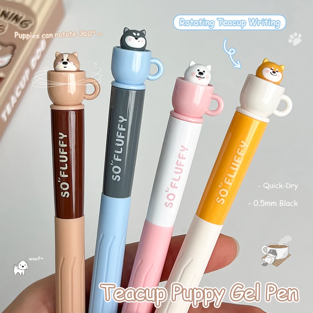 4 милых гелевых ручки в форме собачек, 0,5 мм, забавные быстросохнущие ручки с животными, креативные вращающиеся карманные ручки-щенки для учебы и офиса
4 милых гелевых ручки в форме собачек, 0,5 мм, забавные быстросохнущие ручки с животными, креативные вращающиеся карманные ручки-щенки для учебы и офиса