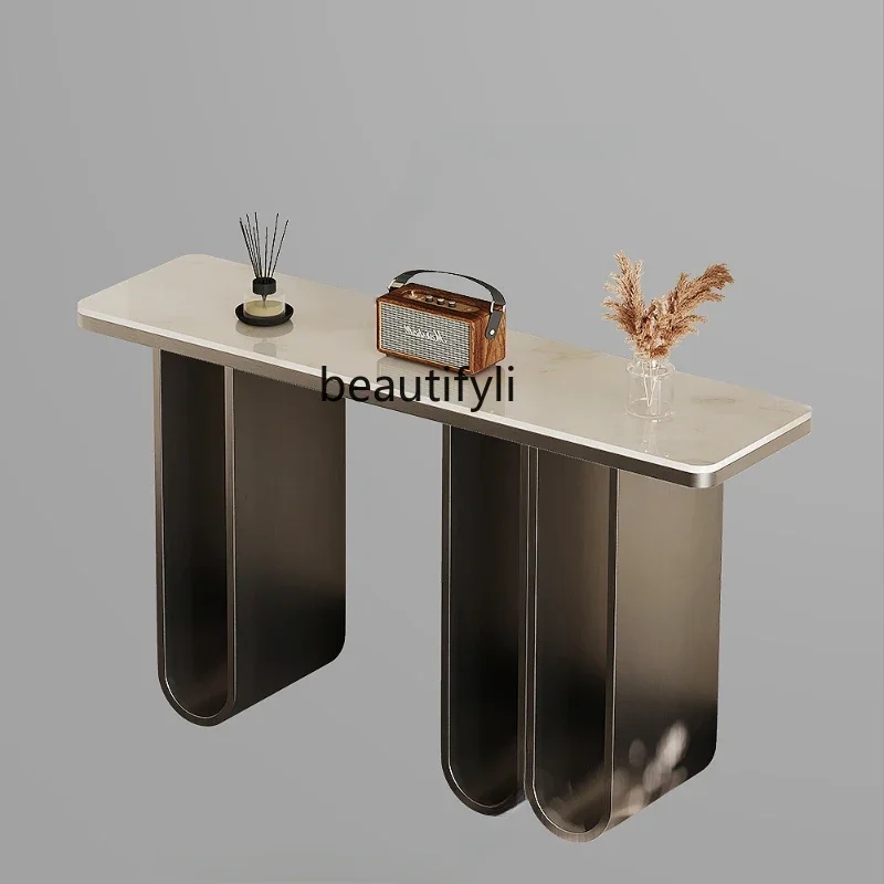 Home Console Creative Art Console Tables High-End Stainless Steel Marble Ornament
Home Console Creative Art Console Tables High-End Stainless Steel Marble Ornament