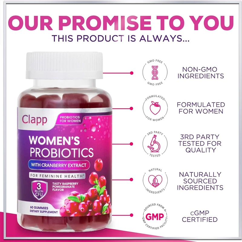 Women's Probiotics - Used for PH, Digestion, and Immune Health Support, Containing Cranberries, Probiotics,and Probiotic Gummies
Women's Probiotics - Used for PH, Digestion, and Immune Health Support, Containing Cranberries, Probiotics,and Probiotic Gummies