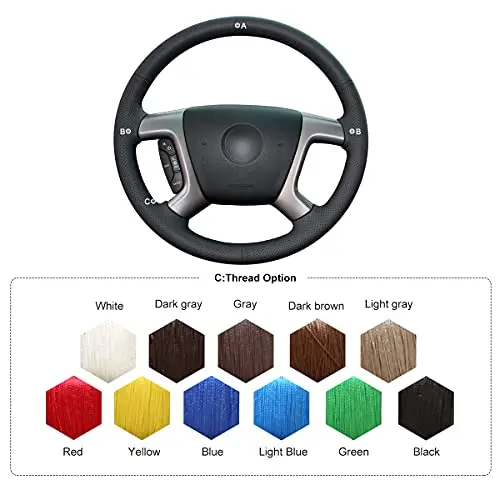 Universal Steering Wheel Cover Compatible With Chevrolet Models 2007–2015 Including Silverado, Tahoe, Suburban, Avalanche,
Universal Steering Wheel Cover Compatible With Chevrolet Models 2007–2015 Including Silverado, Tahoe, Suburban, Avalanche,