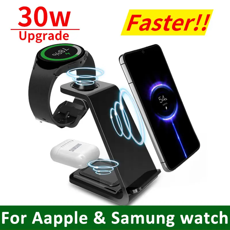 30W Wireless Charger 3 in 1 For IiPhone 15 14 Samsung Galaxy S23 S22 Ultra Watch 6/5/4 Active 1 2 iWatch Fast Charging Station
30W Wireless Charger 3 in 1 For IiPhone 15 14 Samsung Galaxy S23 S22 Ultra Watch 6/5/4 Active 1 2 iWatch Fast Charging Station
