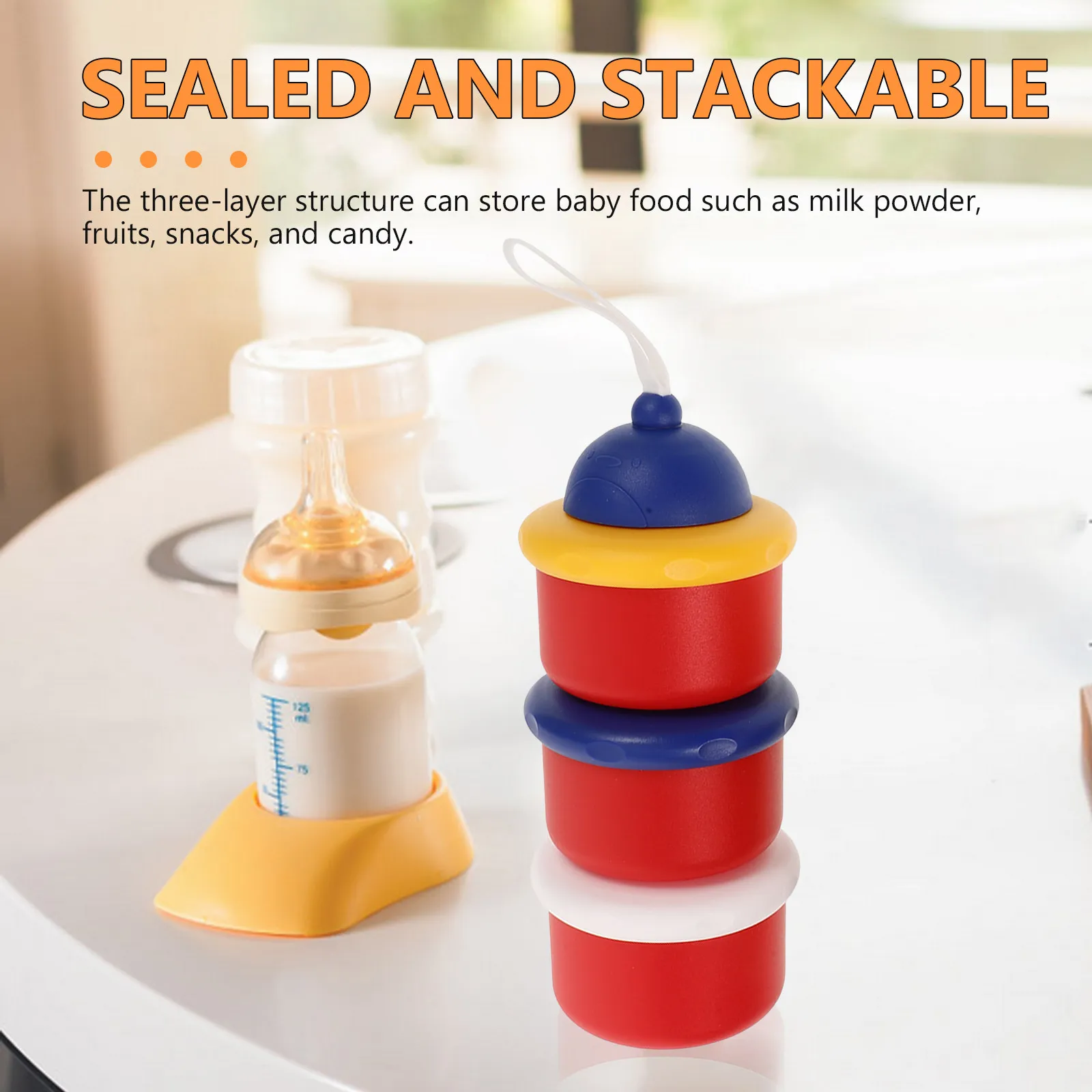 Набор из 2 многослойных контейнеров для детского питания из полипропилена: герметичные, штабелируемые, портативные
Набор из 2 многослойных контейнеров для детского питания из полипропилена: герметичные, штабелируемые, портативные