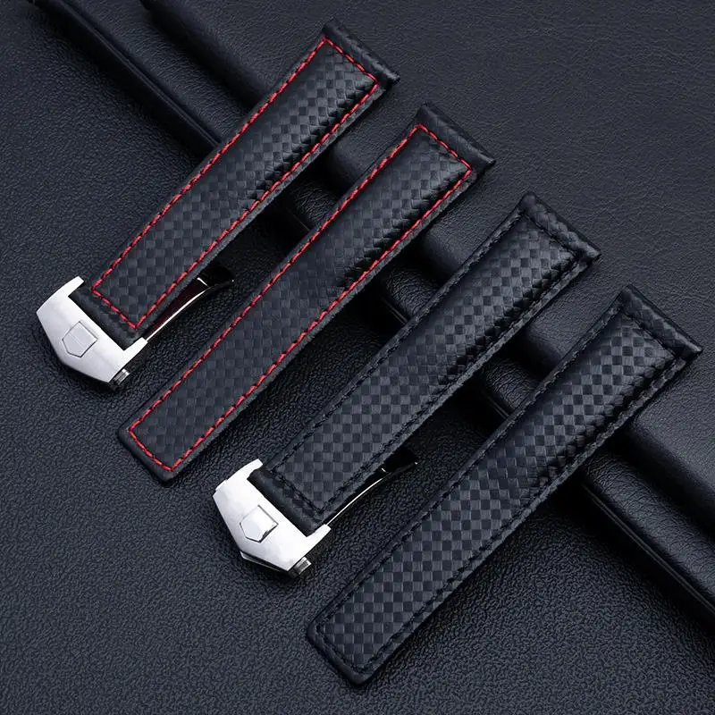 NFR 20mm 22mm 24 Carbon Fiber Texture Cattle Cowhide Black For TAG Strap For Heuer F1 Watchband Accessories Carrera Monaco F1
NFR 20mm 22mm 24 Carbon Fiber Texture Cattle Cowhide Black For TAG Strap For Heuer F1 Watchband Accessories Carrera Monaco F1