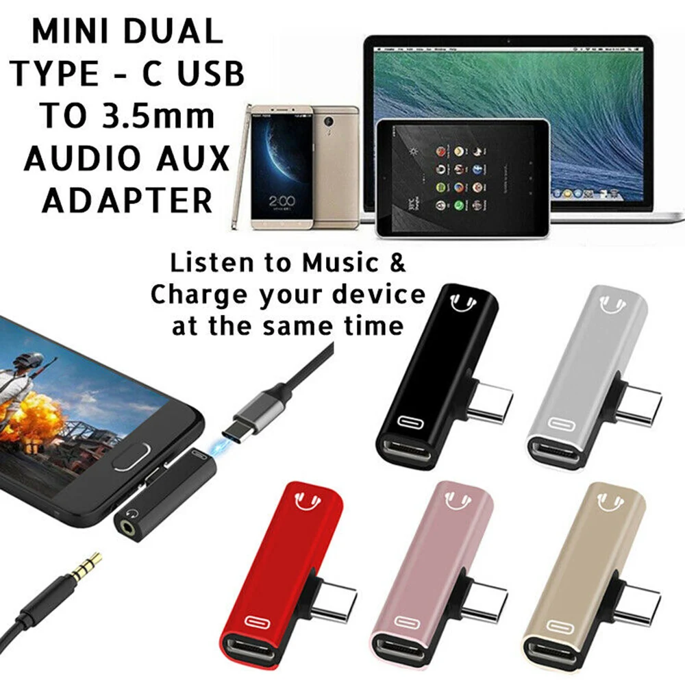 3.5mm Type-C Audio Splitter Charging USB C Converter Type C To 3.5mm Earphone Adapter Audio Adapter
3.5mm Type-C Audio Splitter Charging USB C Converter Type C To 3.5mm Earphone Adapter Audio Adapter
