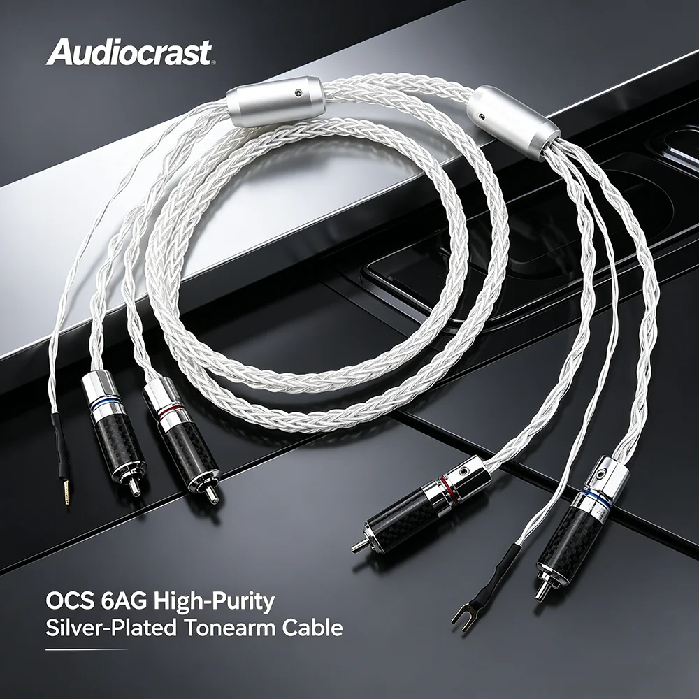 Audiocrast 6AG High-Purity Silver-Plated Tonearm Cable, Audiophile Grade Phono Interconnect for Vinyl LP Turntable
Audiocrast 6AG High-Purity Silver-Plated Tonearm Cable, Audiophile Grade Phono Interconnect for Vinyl LP Turntable
