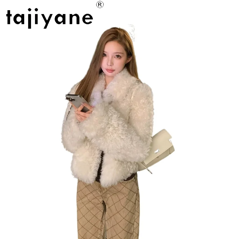 TAJIYANE Natural Sheepskin with Wool Attached Coats Women Luxury Short Jacket Lapel Winter Real Fur Coat Woman Clothes 50cm 2026
TAJIYANE Natural Sheepskin with Wool Attached Coats Women Luxury Short Jacket Lapel Winter Real Fur Coat Woman Clothes 50cm 2026