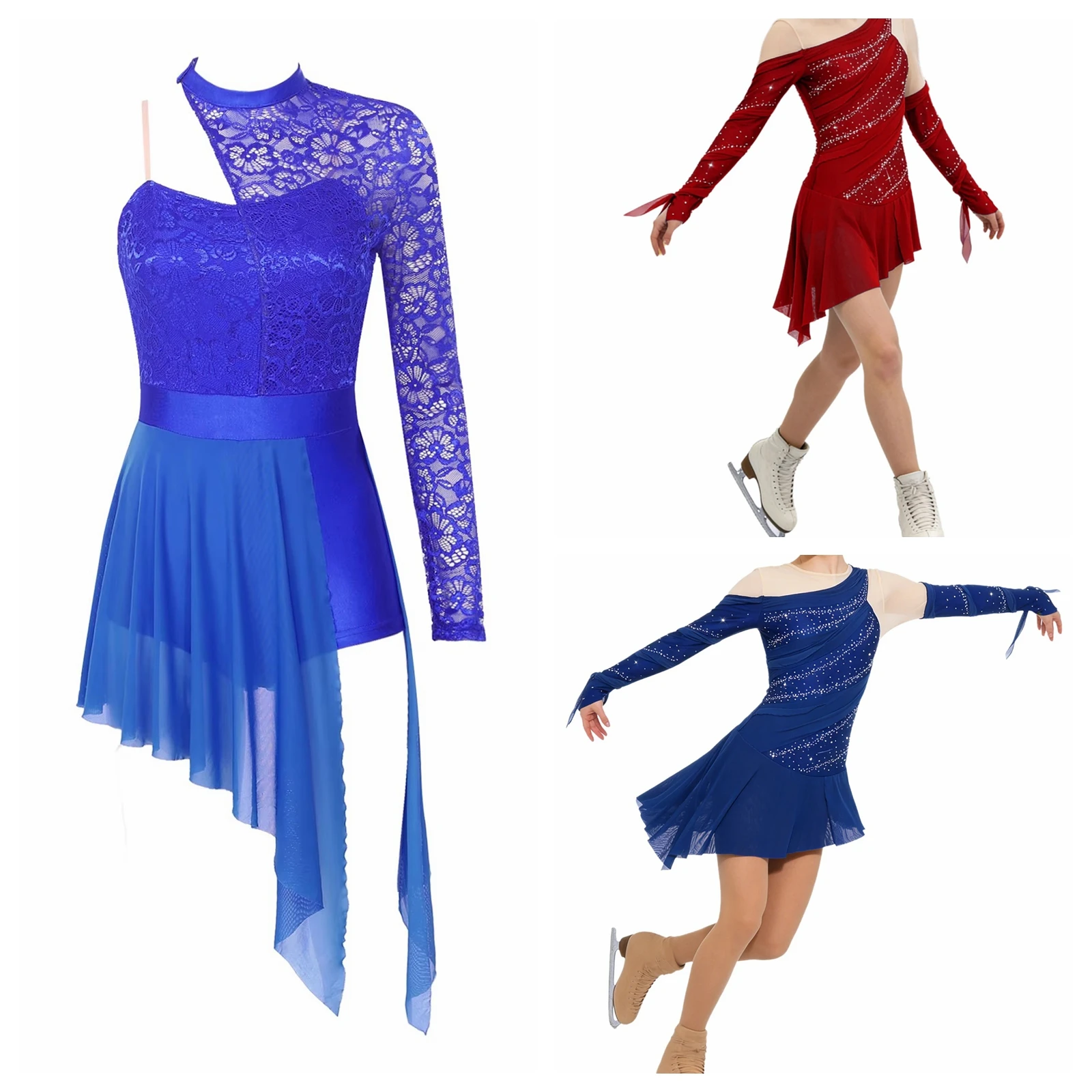 Womens Lyrical Dance Dress Sheer Lace Ballet Gymnastics Leotard Dresses Figure Skating Costumes Modern Contemporary Dancewear
Womens Lyrical Dance Dress Sheer Lace Ballet Gymnastics Leotard Dresses Figure Skating Costumes Modern Contemporary Dancewear