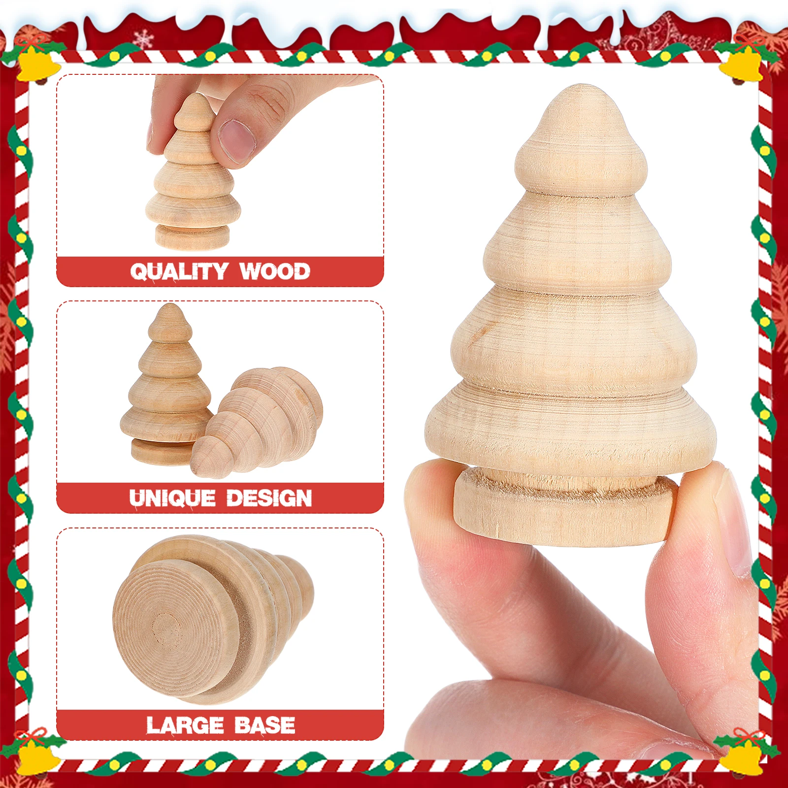 Unfinished DIY 20 Pcs Wooden Peg People for Christmas Tree Decoration Handmade Craft Kit Kids Adult Painting
Unfinished DIY 20 Pcs Wooden Peg People for Christmas Tree Decoration Handmade Craft Kit Kids Adult Painting