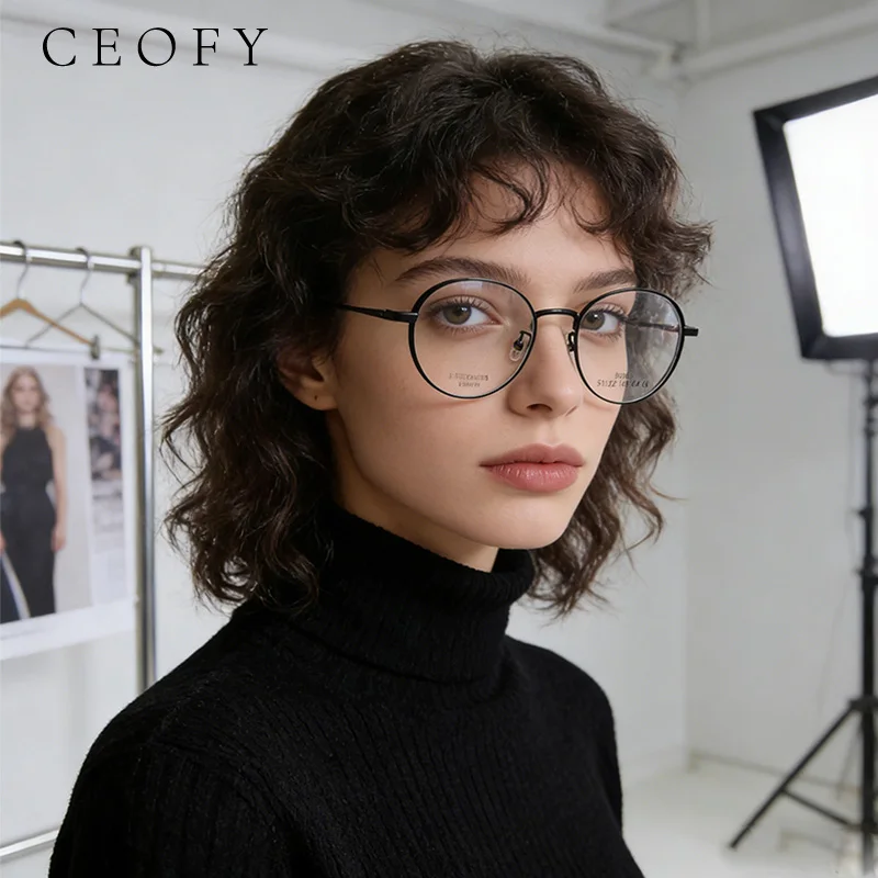 Ceofy женские и мужские титановые круглые очки в оправе, сверхлегкая брендовая дизайнерская оптическая оправа для очков для близорукости, высокое качество
Ceofy женские и мужские титановые круглые очки в оправе, сверхлегкая брендовая дизайнерская оптическая оправа для очков для близорукости, высокое качество