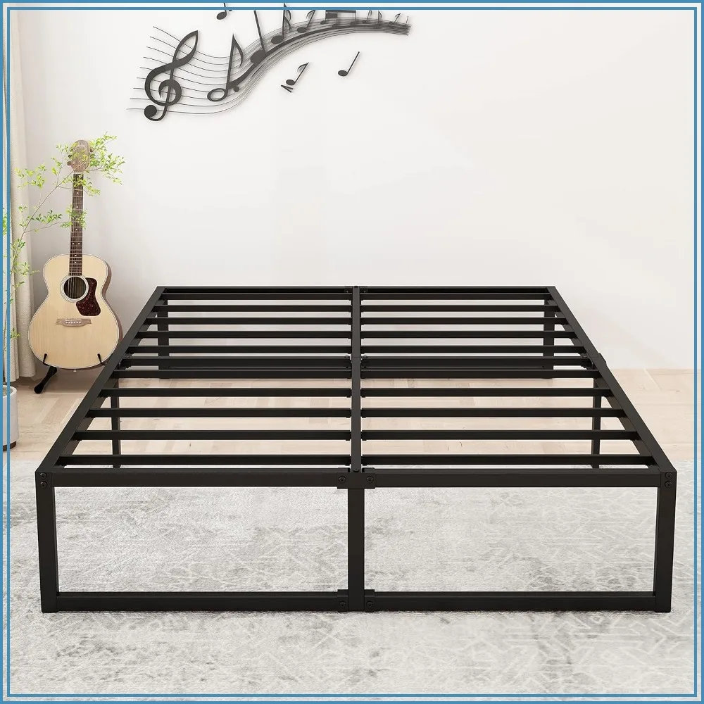 Queen Bed Frame with Heavy Duty Steel Slats, No Box Spring Needed, Noise Free, Easy Assembly, Black
Queen Bed Frame with Heavy Duty Steel Slats, No Box Spring Needed, Noise Free, Easy Assembly, Black