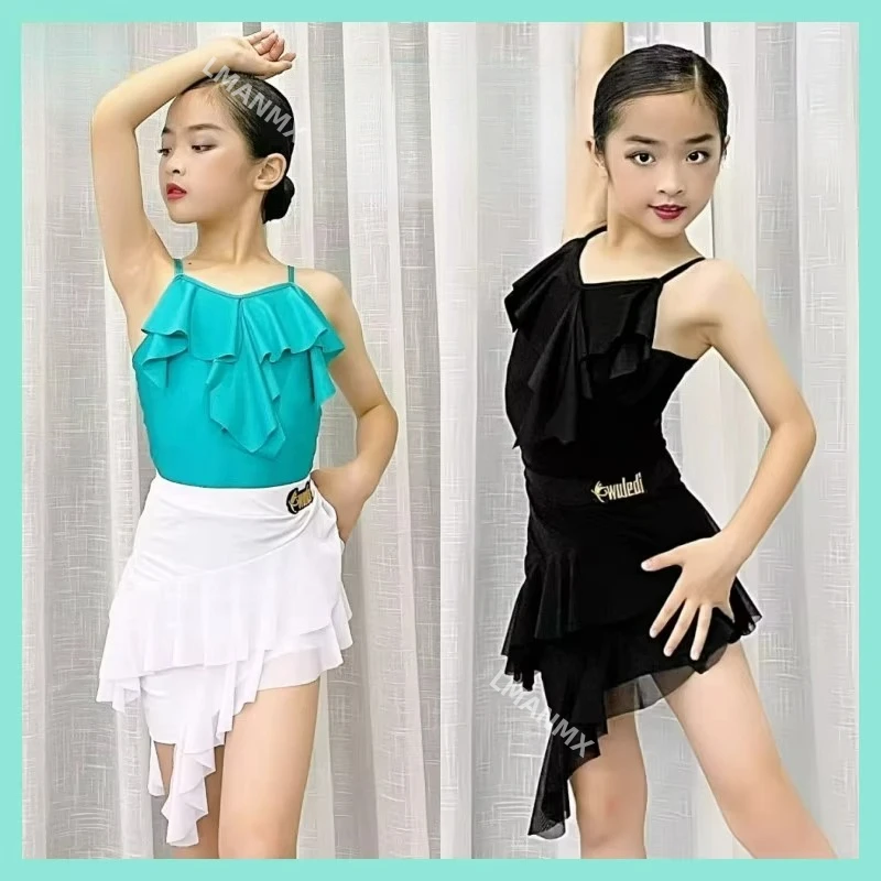Новый детский тренировочный комплект для латинских танцев, профессиональное тренировочное платье, черное платье для танцев на бретельках
Новый детский тренировочный комплект для латинских танцев, профессиональное тренировочное платье, черное платье для танцев на бретельках