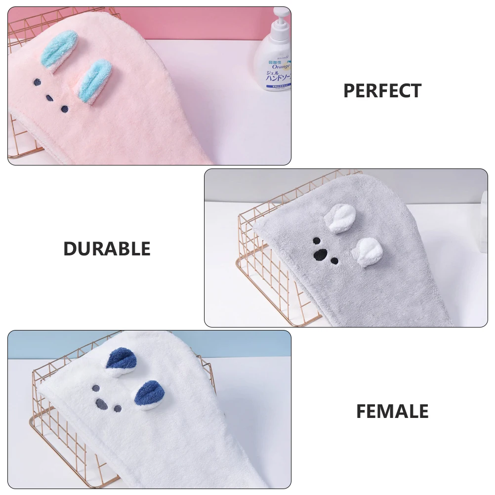 3pcs Dry Hair Cap Absorbent Towel Lightweight Shower Wrap Hat Cartoon Design Women Hair Drying Fast After Bath
3pcs Dry Hair Cap Absorbent Towel Lightweight Shower Wrap Hat Cartoon Design Women Hair Drying Fast After Bath