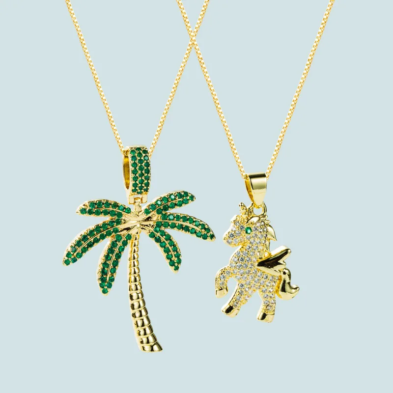 Copper Plated Real Gold Coconut Tree Design Jewelry Necklace Pendant Valentine's Day Party Jewelry Necklace Gifts
Copper Plated Real Gold Coconut Tree Design Jewelry Necklace Pendant Valentine's Day Party Jewelry Necklace Gifts