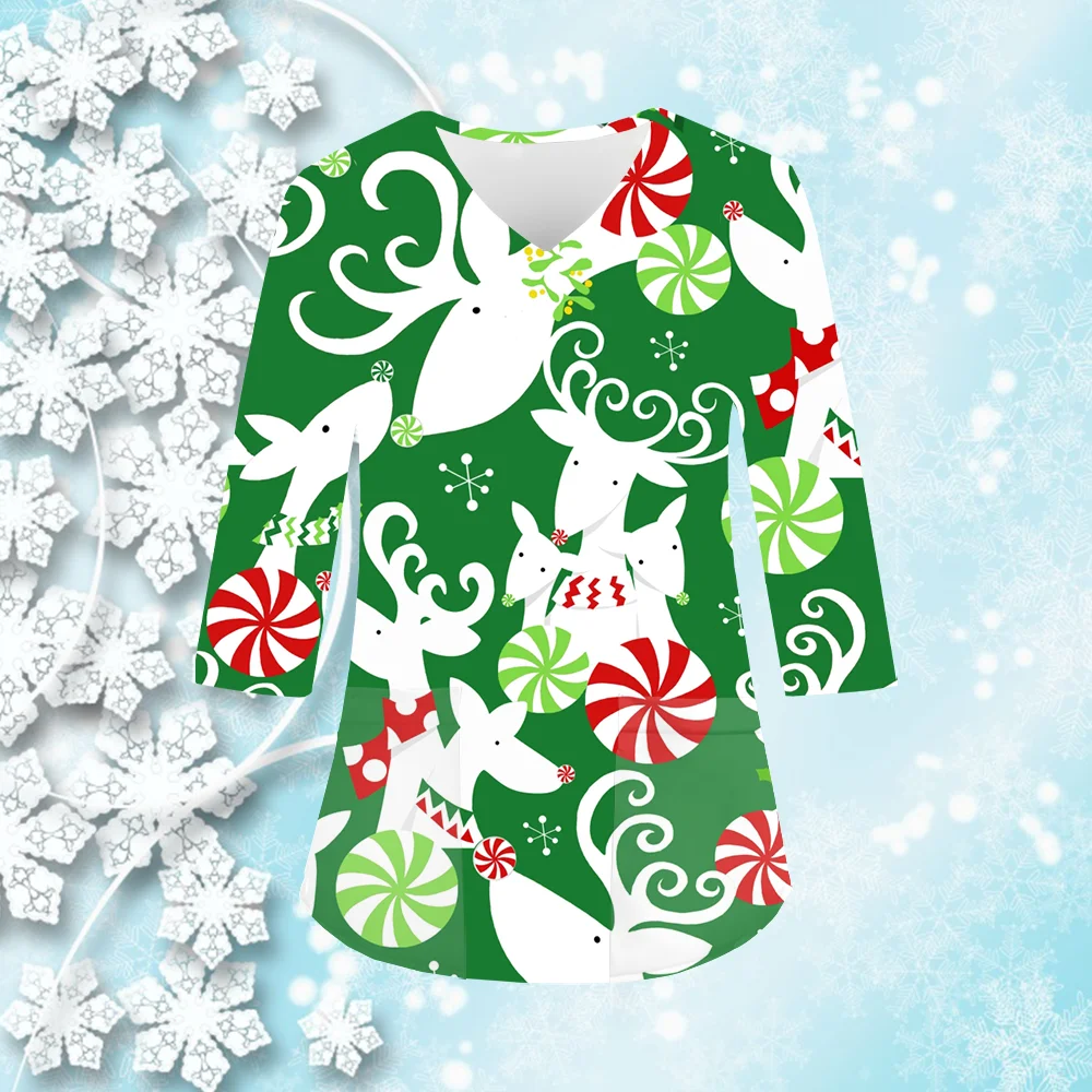 Christmas Collection Prints Nurse Unifrom Dental Nurse Fashion V-Neck Long Sleeve Patch Pocket Microelastic Surgical Uniforms
Christmas Collection Prints Nurse Unifrom Dental Nurse Fashion V-Neck Long Sleeve Patch Pocket Microelastic Surgical Uniforms
