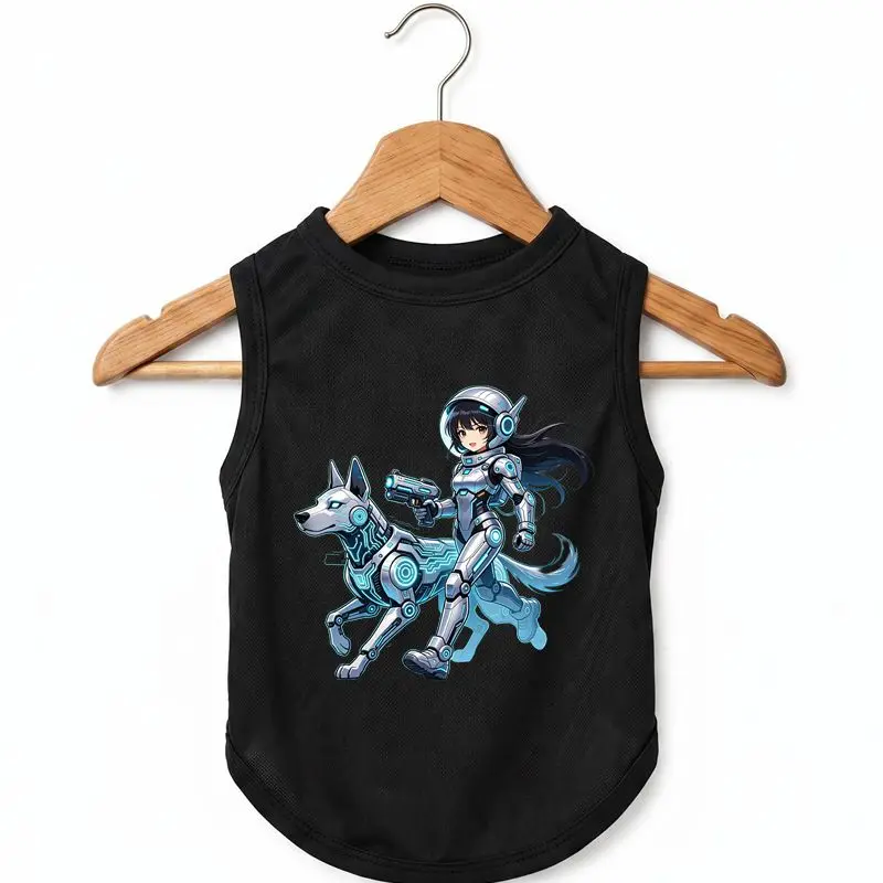 Cyberpunk Dog Vest Summer Cooling Pet T-shirt Small Medium Dog Clothes
Cyberpunk Dog Vest Summer Cooling Pet T-shirt Small Medium Dog Clothes