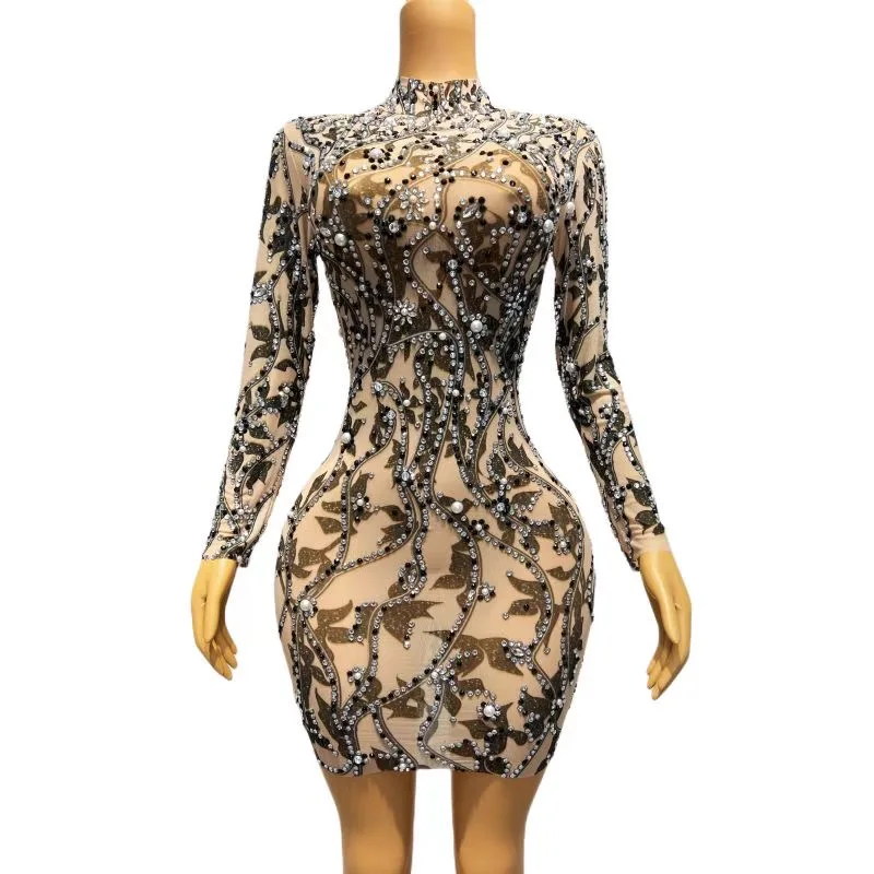 Sparkly Silver Big Rhinestone Transparent mini Dress Evening Birthday Celebrate Luxurious Costume Dancer Flashing plus size
Sparkly Silver Big Rhinestone Transparent mini Dress Evening Birthday Celebrate Luxurious Costume Dancer Flashing plus size