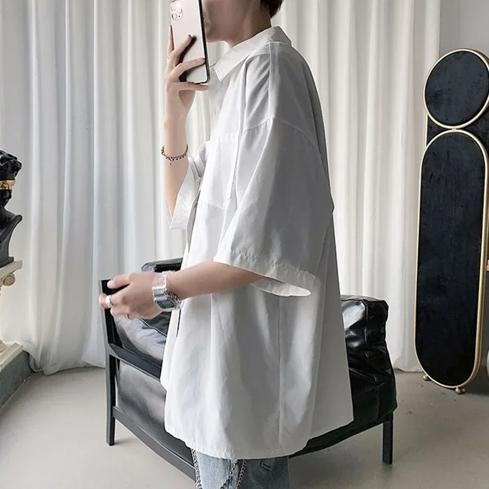 Summer Men Half-Sleeved Shirt Men Solid Color Fashion Office Shirts Male Casual Loose Button Pocket Shirt Men Clothing
Summer Men Half-Sleeved Shirt Men Solid Color Fashion Office Shirts Male Casual Loose Button Pocket Shirt Men Clothing