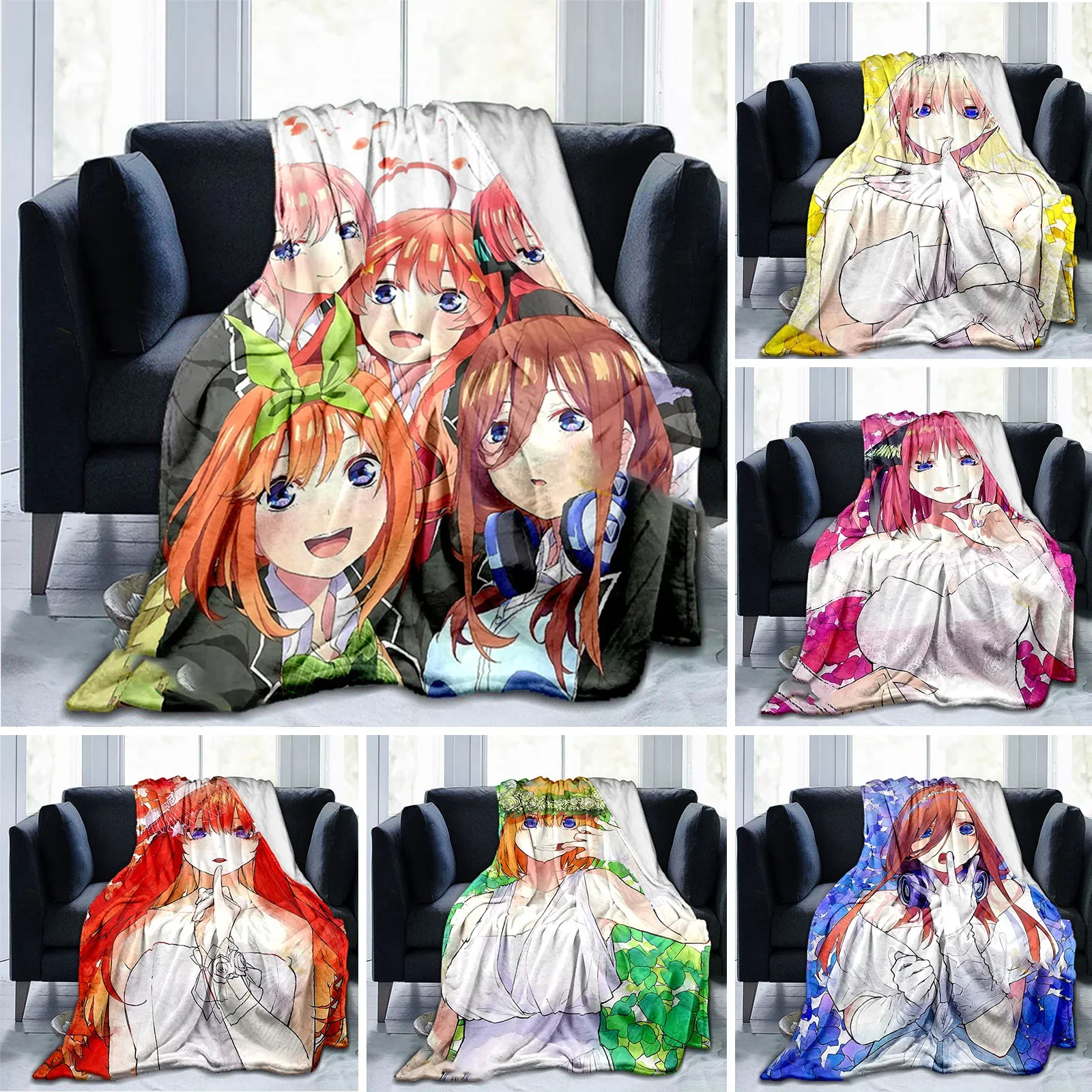 Фланелевое семейное одеяло с принтом аниме, квинтуplets Nakano Ichika Miku Yotsuba, HD принт, одеяло
Фланелевое семейное одеяло с принтом аниме, квинтуplets Nakano Ichika Miku Yotsuba, HD принт, одеяло