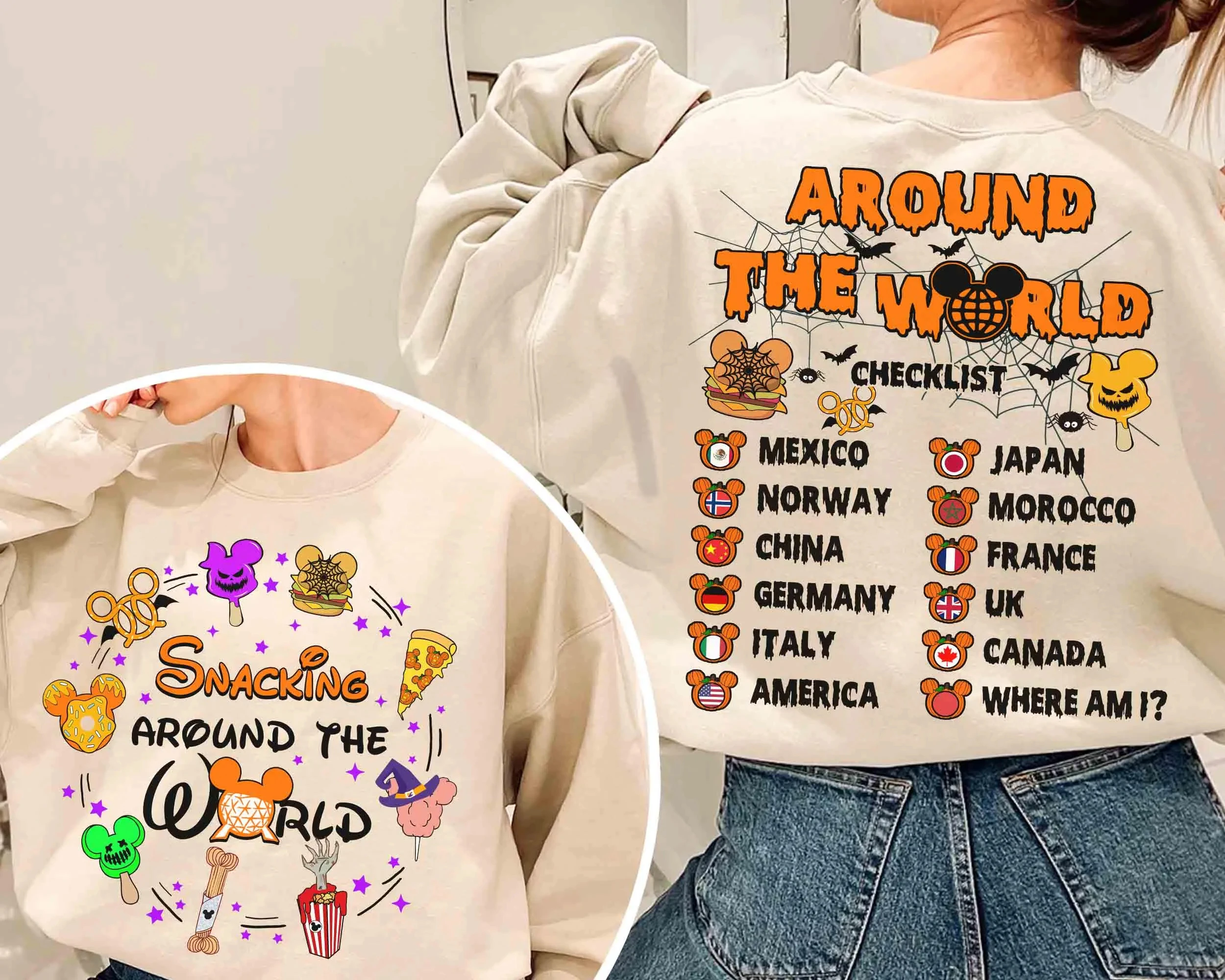 Рубашка с двусторонней закуской вокруг света, рубашка с закусками Диснея, рубашка на Хэллоуин, футболка с закусками Микки, футболка Epcot Halloween 2025
Рубашка с двусторонней закуской вокруг света, рубашка с закусками Диснея, рубашка на Хэллоуин, футболка с закусками Микки, футболка Epcot Halloween 2025