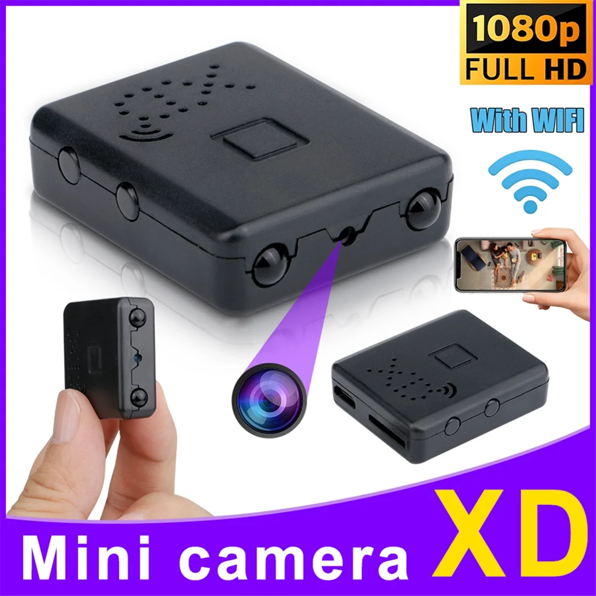 TEH-e1080P HD Mini Camera Wifi Cam Built in Battery Home Security Small Camcorde IR Night Vision DVR Motion Video
TEH-e1080P HD Mini Camera Wifi Cam Built in Battery Home Security Small Camcorde IR Night Vision DVR Motion Video