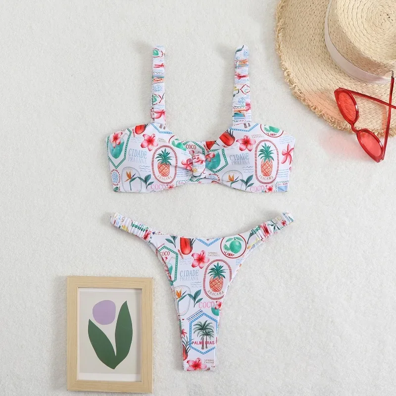 Sexy Floral Printed Halter Bikini Sets Women's Two Piece Swimwear for Beach Wear Bathing Suit Swimsuit
Sexy Floral Printed Halter Bikini Sets Women's Two Piece Swimwear for Beach Wear Bathing Suit Swimsuit