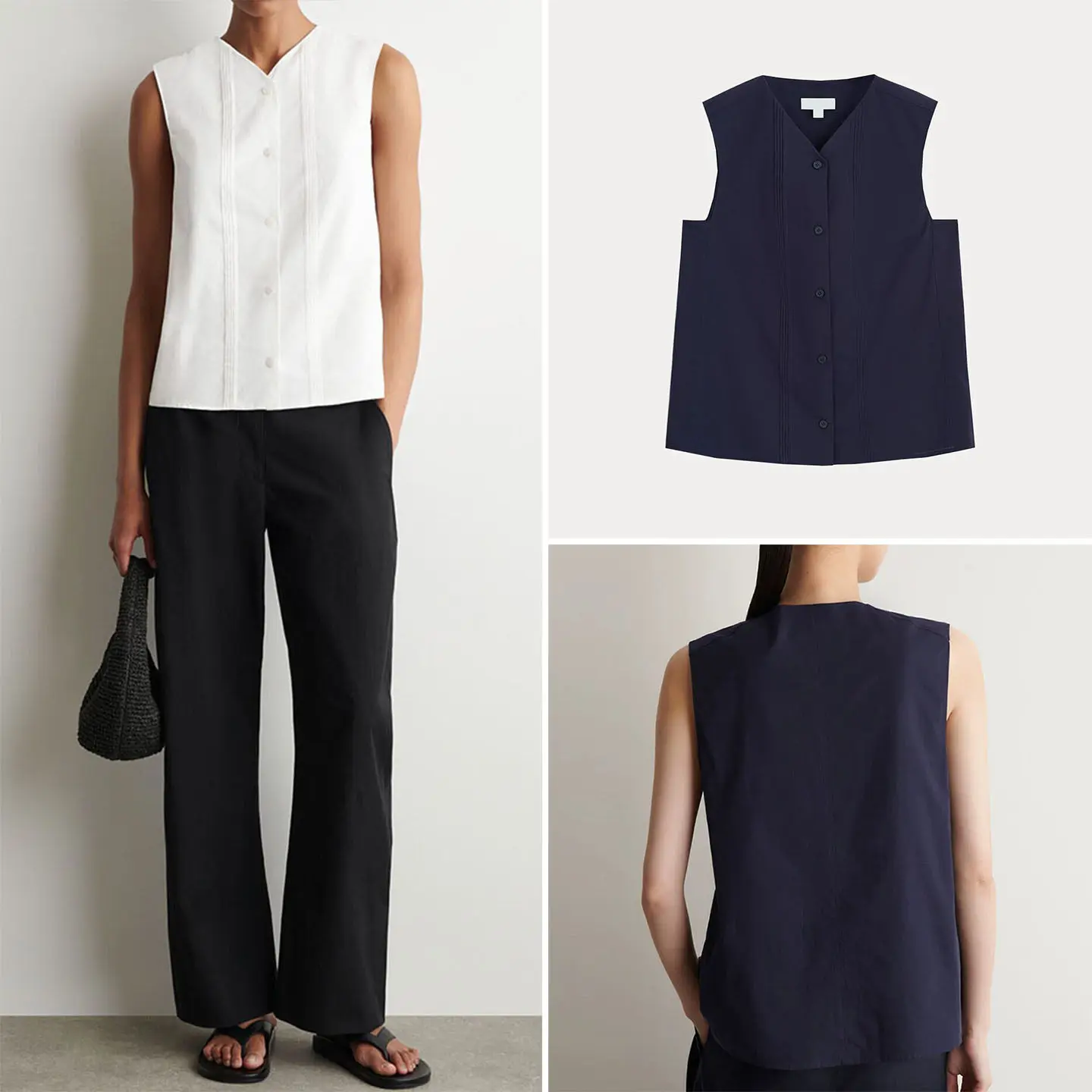 Women's Casual Style V-neck Sleeveless Shirt Summer 2026 Two-color Loose Fit Button Detail Other Material 100% Regular Length
Women's Casual Style V-neck Sleeveless Shirt Summer 2026 Two-color Loose Fit Button Detail Other Material 100% Regular Length