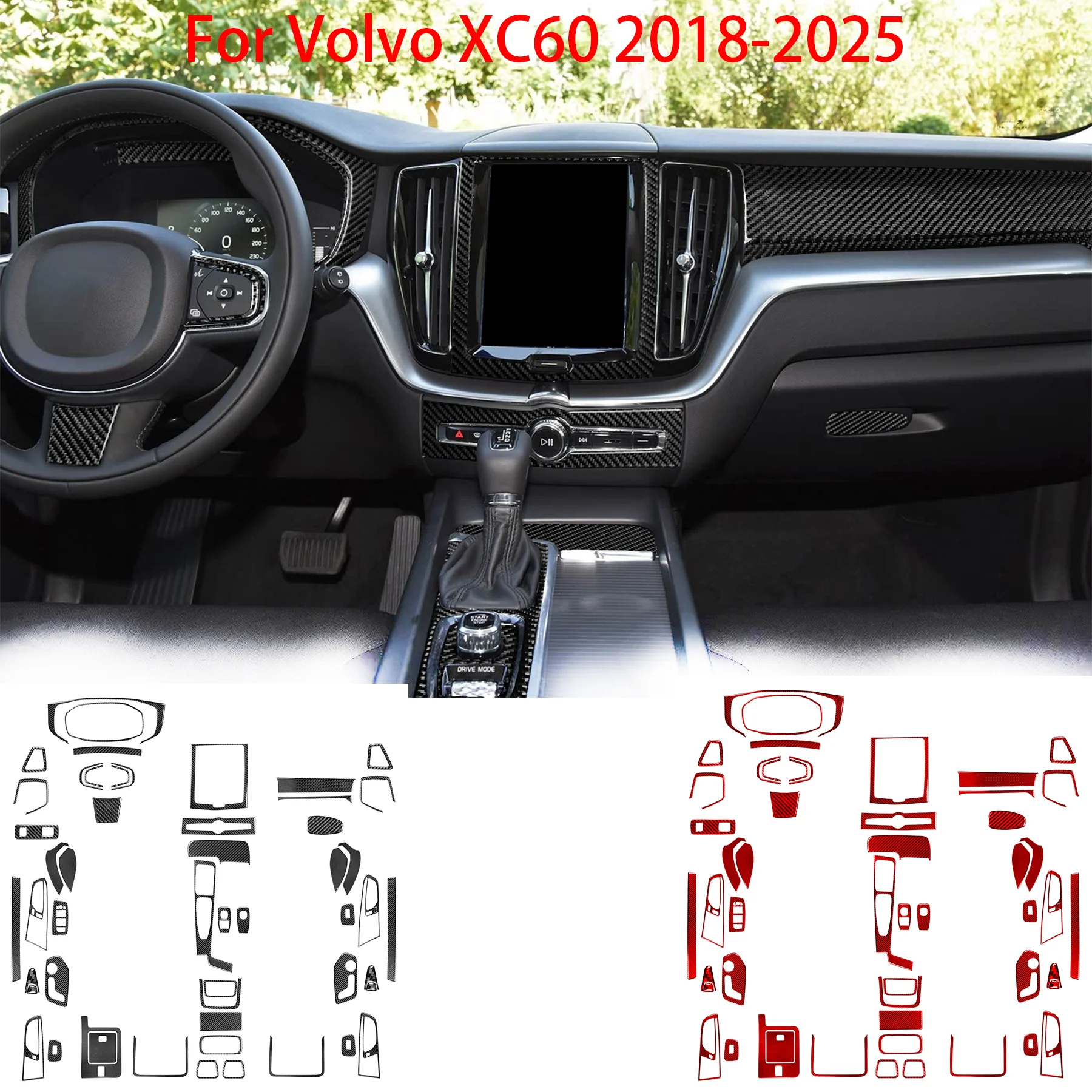 Car For Volvo XC60 2018-2025 Trunk Release Armrest Frame Gear Shift Button Panel Carbon Fiber Interior Trim Accessories Stickers
Car For Volvo XC60 2018-2025 Trunk Release Armrest Frame Gear Shift Button Panel Carbon Fiber Interior Trim Accessories Stickers