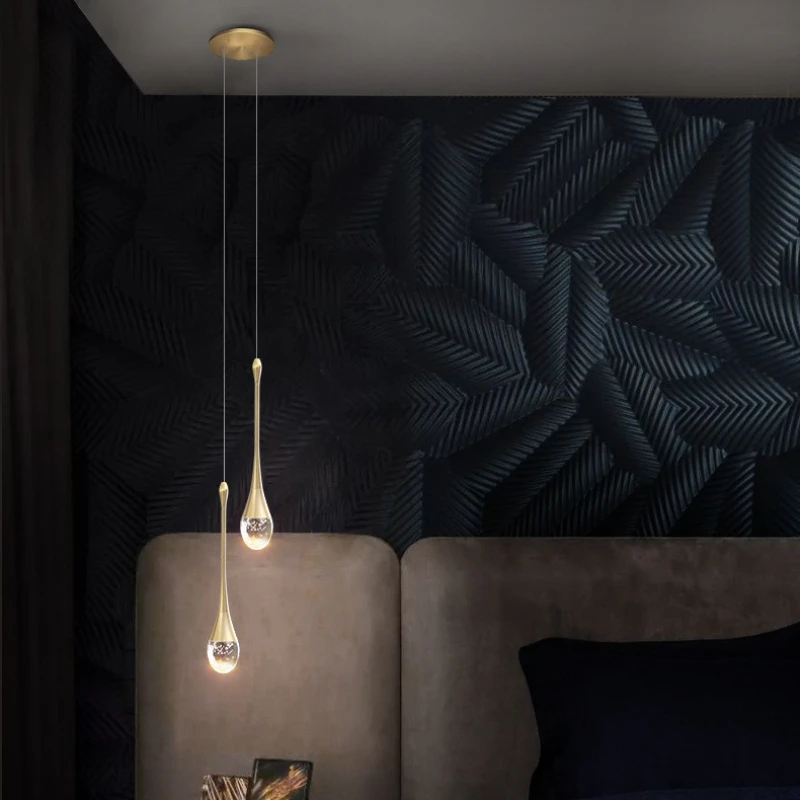 Water Droplet Pendant Light Internet Famous Luxury Bedside Table Crystal Pendant Light TV Background Wall Bar Counter
Water Droplet Pendant Light Internet Famous Luxury Bedside Table Crystal Pendant Light TV Background Wall Bar Counter