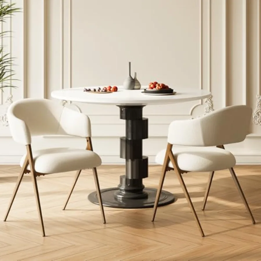 Комплект из 2 современных обеденных стульев с тканевой обивкой, стулья для столовой и кухни с открытой спинкой и мягким сиденьем для гостиной
Комплект из 2 современных обеденных стульев с тканевой обивкой, стулья для столовой и кухни с открытой спинкой и мягким сиденьем для гостиной