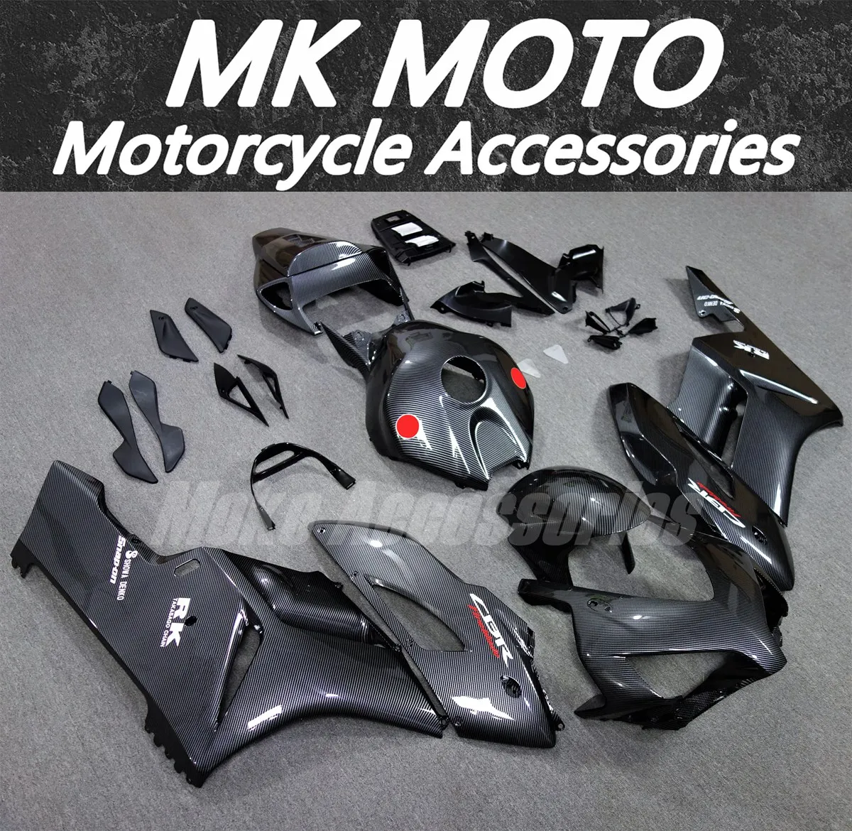 Комплект обтекателей для CBR1000RR 2004-2005, высококачественный комплект кузовных деталей из АБС-пластика, имитация карбона, новый.
Комплект обтекателей для CBR1000RR 2004-2005, высококачественный комплект кузовных деталей из АБС-пластика, имитация карбона, новый.