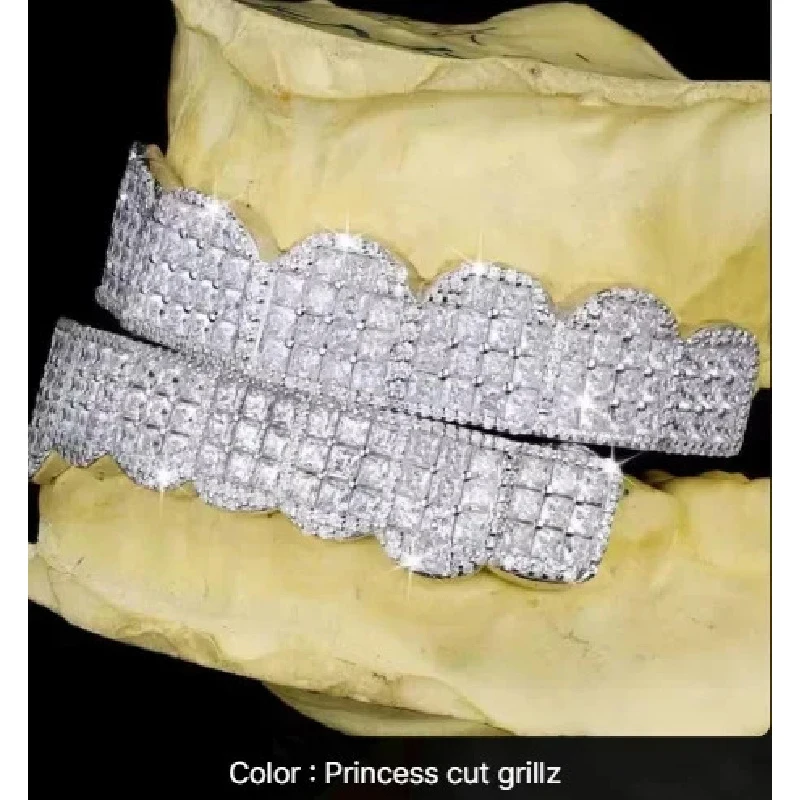 VVS Setting Teeth Top & Bottom Princs Cut K Gold Silver Iced Out Fine Jewelry Man
VVS Setting Teeth Top & Bottom Princs Cut K Gold Silver Iced Out Fine Jewelry Man