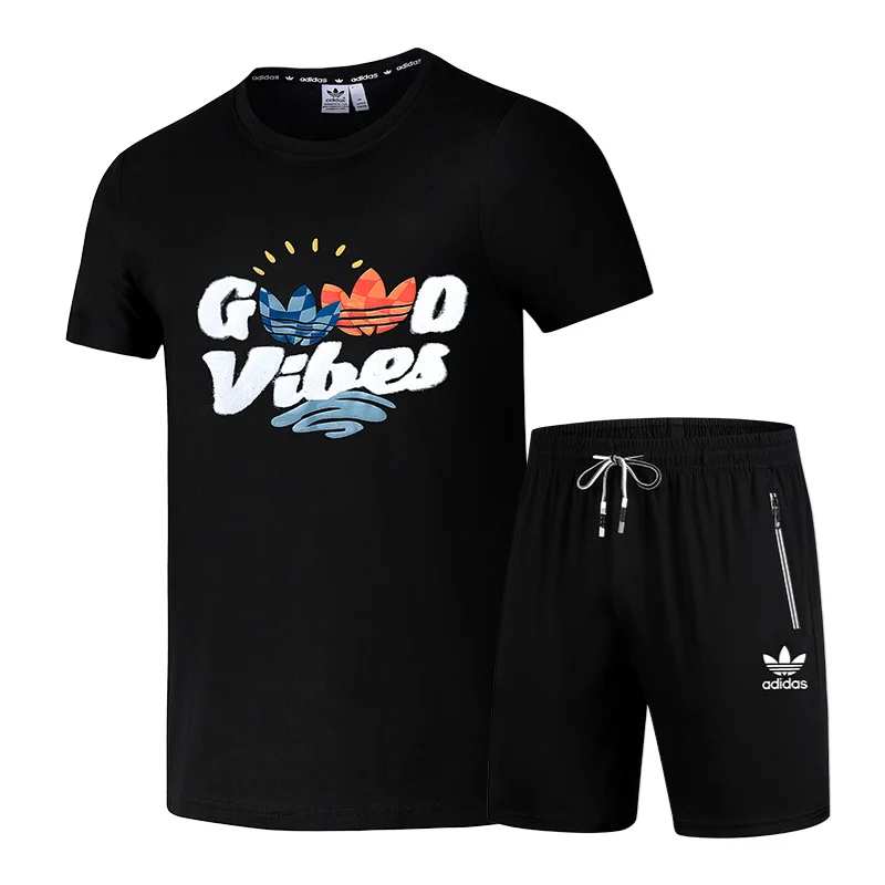 Adidas Sports Suit Men Printed Logo Fashionable Pattern Round Neck Short Sleeved and Short Pants Set Black
Adidas Sports Suit Men Printed Logo Fashionable Pattern Round Neck Short Sleeved and Short Pants Set Black