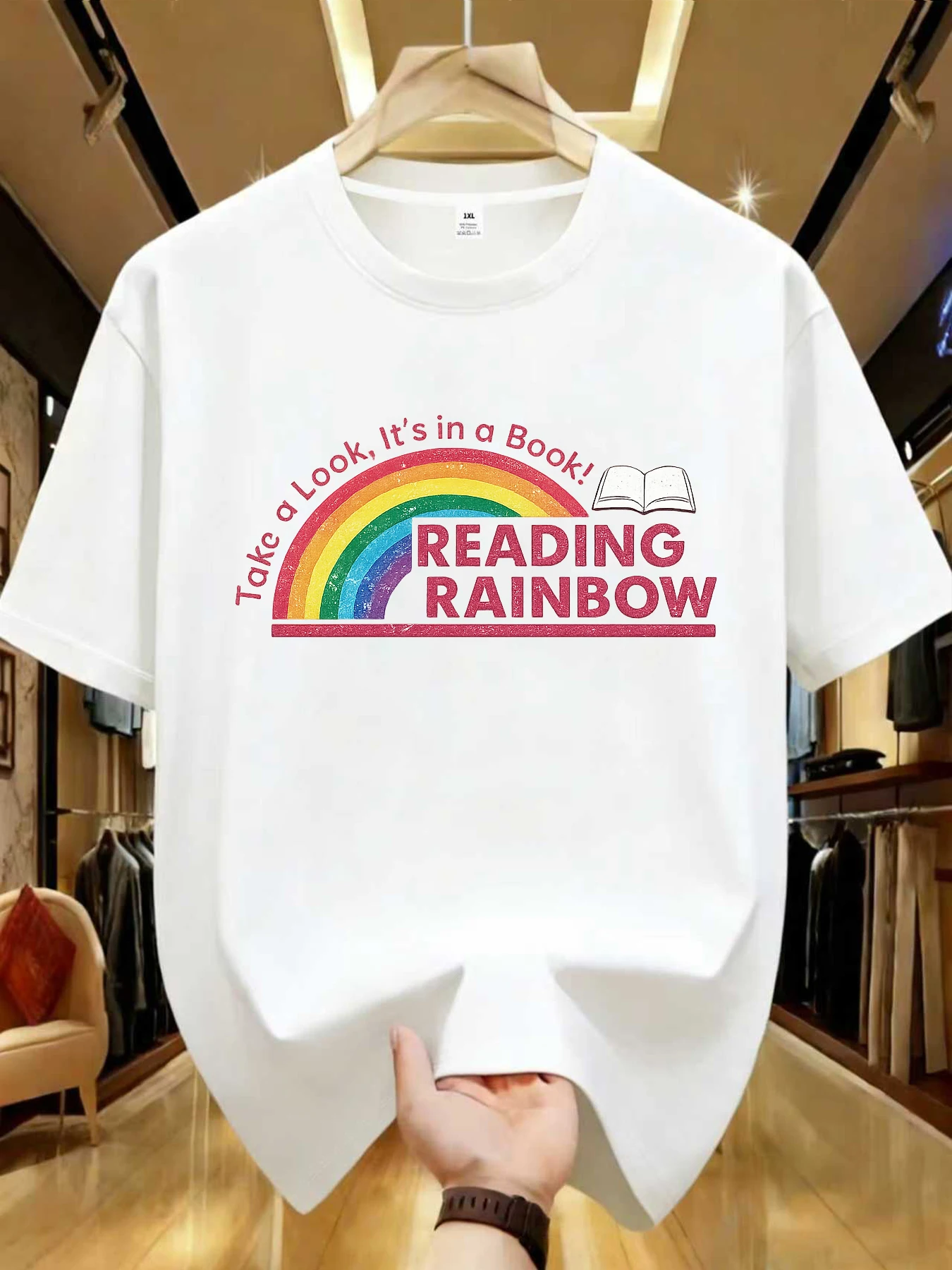 【WDS0131】Reading Rainbow Book Graphic Plus Size Women's Printed Crew Neck T-Shirt Summer Casual Short Sleeve Top Street Style
【WDS0131】Reading Rainbow Book Graphic Plus Size Women's Printed Crew Neck T-Shirt Summer Casual Short Sleeve Top Street Style