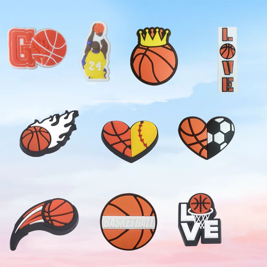3/10PCS PVC basketball Shoe Charms Accessories Buckle Fit Wristbands Shoe Charms Decoration
3/10PCS PVC basketball Shoe Charms Accessories Buckle Fit Wristbands Shoe Charms Decoration
