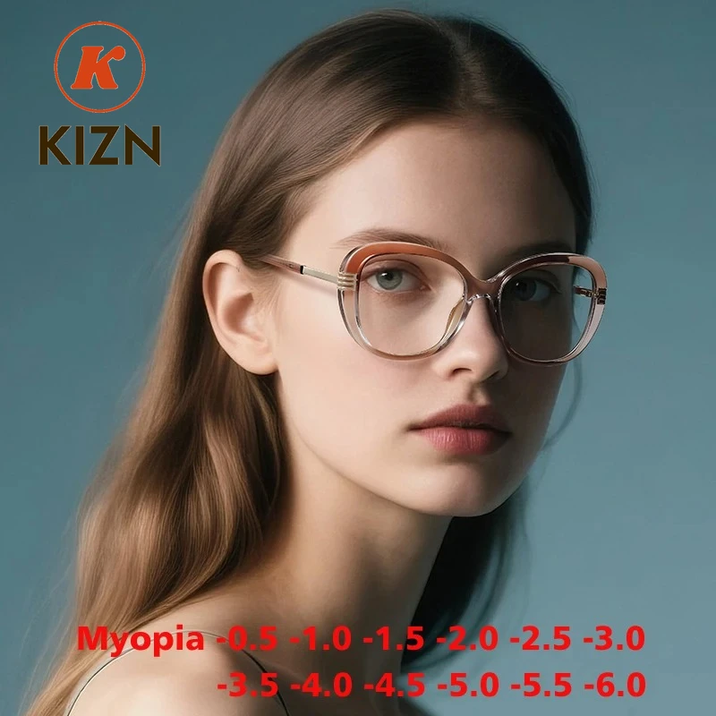 KIZN женские очки для близорукости прогрессивные двухцветные большие оправы модные TR90 анти-синий свет очки по рецепту от -0,50 до -6,0
KIZN женские очки для близорукости прогрессивные двухцветные большие оправы модные TR90 анти-синий свет очки по рецепту от -0,50 до -6,0