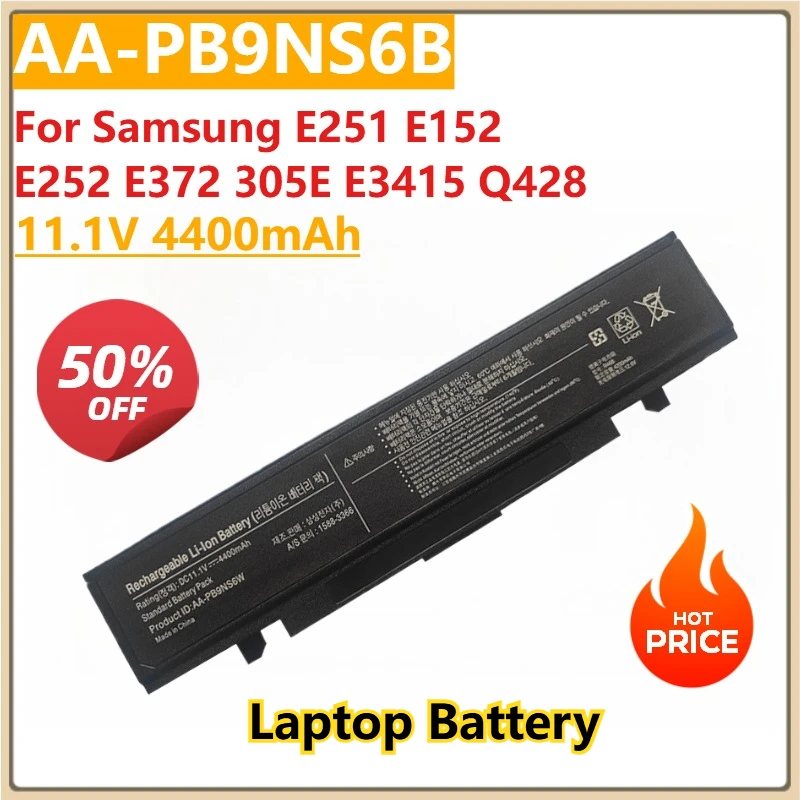 Сменный аккумулятор для ноутбука 11,1 В 4400 мАч AA-PB9NS6B для Samsung E251 E152 E252 E372 305E E3415 Q428 Q520 Q460 Q528 300 В 305 В
Сменный аккумулятор для ноутбука 11,1 В 4400 мАч AA-PB9NS6B для Samsung E251 E152 E252 E372 305E E3415 Q428 Q520 Q460 Q528 300 В 305 В