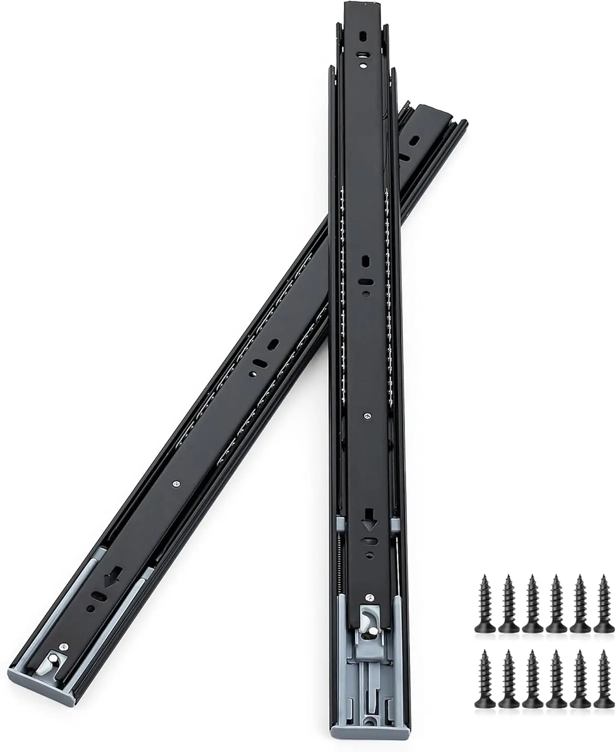 Soft Close Drawer Slides 20 Inch, Full Extension Ball Bearing Heavy Duty Side Mount for Cabinet (1 Pair, Black)
Soft Close Drawer Slides 20 Inch, Full Extension Ball Bearing Heavy Duty Side Mount for Cabinet (1 Pair, Black)