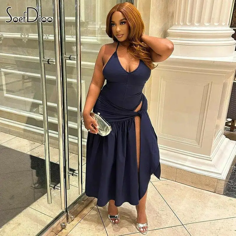 Soefdioo Elegant Classy Woman Set Sexy Halter Bodysuits and Tie Up Long Skirt 2 Piece Sets 2025 Spring Party Clubwear Streetwear
Soefdioo Elegant Classy Woman Set Sexy Halter Bodysuits and Tie Up Long Skirt 2 Piece Sets 2025 Spring Party Clubwear Streetwear