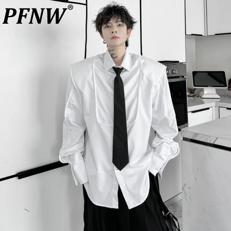 PFNW 2024 Autumn Simple Style Lapel Solid Color Tie Decoration Shirt Men's Loose Long Sleeve Casual Male Trendy Tops New 28W4533
PFNW 2024 Autumn Simple Style Lapel Solid Color Tie Decoration Shirt Men's Loose Long Sleeve Casual Male Trendy Tops New 28W4533