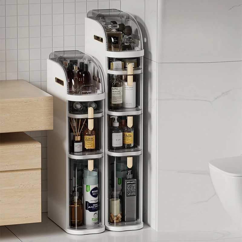 Installationfree Narrow Gap Bathroom Storage Cabinet with Waterproof Plastic Cover Organizer Light Luxury Toilet Storage Rack
Installationfree Narrow Gap Bathroom Storage Cabinet with Waterproof Plastic Cover Organizer Light Luxury Toilet Storage Rack