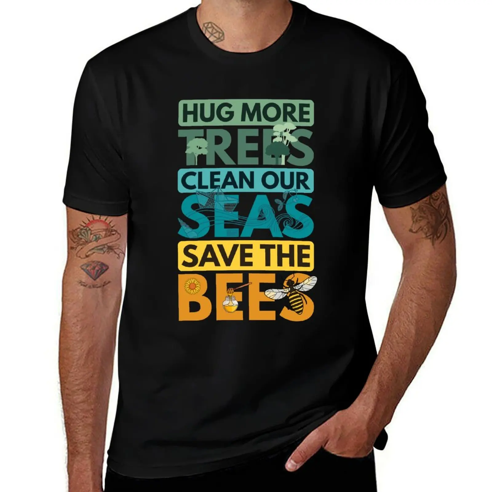 HUG TREES TREE CLEAN SEAS SEA SAVE BEES BEE ENVIRONMENTALIST T-Shirt vintage clothes street wear big and tall t shirts for men
HUG TREES TREE CLEAN SEAS SEA SAVE BEES BEE ENVIRONMENTALIST T-Shirt vintage clothes street wear big and tall t shirts for men
