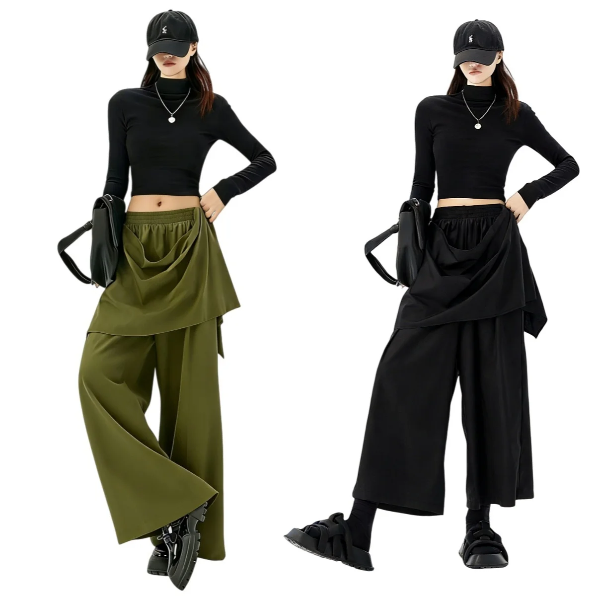 Double-layer design CARGO PANTS 9/10 length culottes loose wide-leg pants plus size 40-100KG women pants dress hot sale
Double-layer design CARGO PANTS 9/10 length culottes loose wide-leg pants plus size 40-100KG women pants dress hot sale