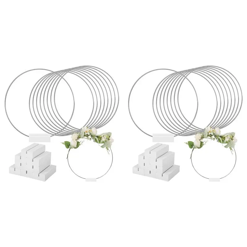 ~Latest Model 20 PCS 25Cm Metal Floral Hoop Centerpiece For Table Wooden Stand Wreath Macrame Silver Hoop Rings For DIY Crafts(W
~Latest Model 20 PCS 25Cm Metal Floral Hoop Centerpiece For Table Wooden Stand Wreath Macrame Silver Hoop Rings For DIY Crafts(W