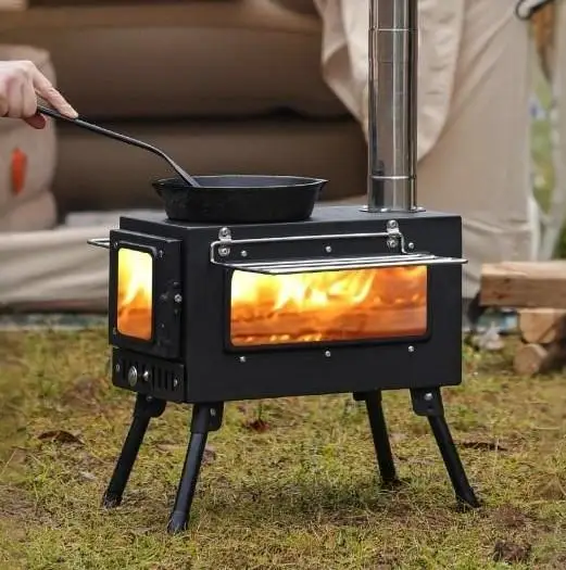 Outdoor Foldable Wood Burning Tent Heater With Chimney Steel Wood Stove For Tent Freestanding Tent Stoves For Camping Winter
Outdoor Foldable Wood Burning Tent Heater With Chimney Steel Wood Stove For Tent Freestanding Tent Stoves For Camping Winter